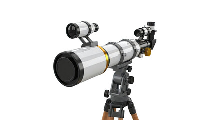 White telescope on a tripod