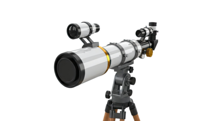 White telescope on a tripod