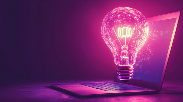 light hand-drawn lilac laptop flying blank lightbulb, creative pitch cover --ar 16:9 --stylize 250 --v 6.1 Job ID: 289a218c-35c1-4843-95b3-942242a1f229