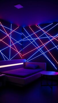 Vibrant laser light show with intersecting beams