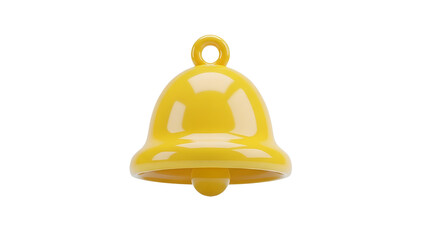 3D yellow bell icon representing school alerts, announcements, and class signals