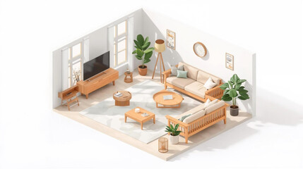 Fototapeta premium interior of a room with a sofa