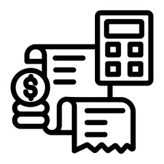 Expense tracking Line Icon