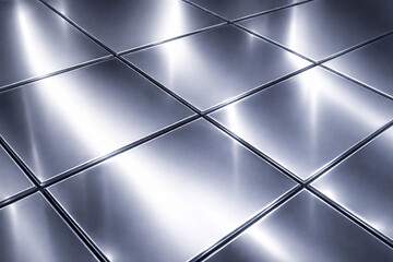 グリッド分割構造の鏡面クローム抽象テクスチャ｜プロダクト背景