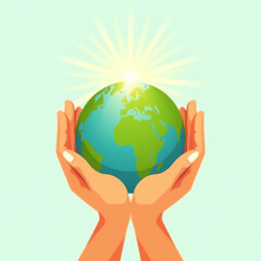 hands holding earth