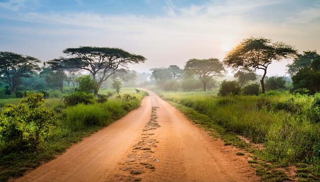Bhadra Tiger Reserve S Dirt Path Jungle Safari Double Exposure Image