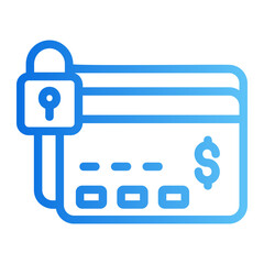 Fototapeta premium Credit card Line Gradient Icon
