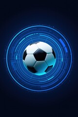 Fototapeta premium Futuristic soccer ball