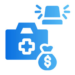 Obraz premium Emergency fund Line Gradient Icon
