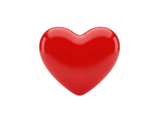 Fototapeta premium Red heart shape isolated on transparent background