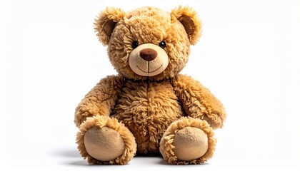 Obraz premium Cuddly Brown Teddy Bear Sitting Alone.