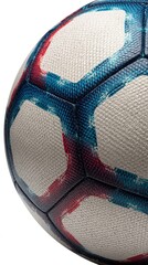 Colorful soccer ball close-up