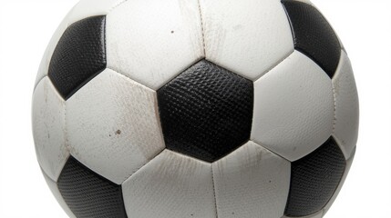 Classic black and white soccer ball