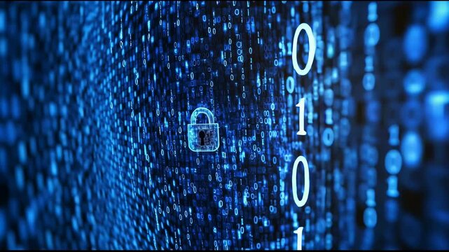 Digital screen lock secures data and restricts access visualizing digital security this screen lock represents data privacy