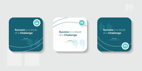 Naklejka premium Set Bubble testimonial banner, quote, infographic. Social media post template designs for quotes. Empty speech bubbles, quote bubbles and text box