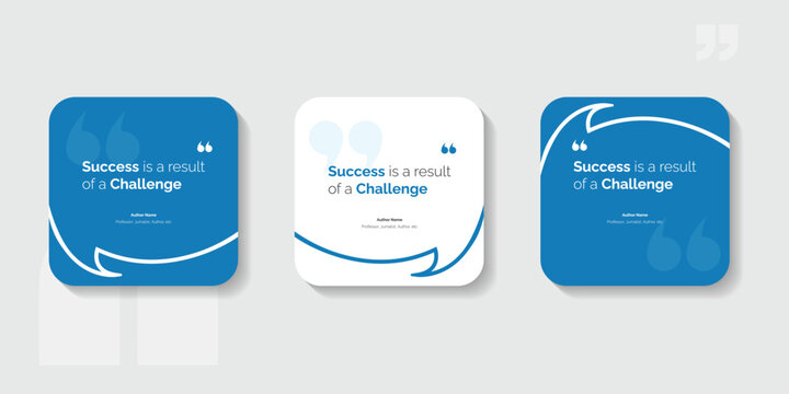 Set Bubble testimonial banner, quote, infographic. Social media post template designs for quotes. Empty speech bubbles, quote bubbles and text box