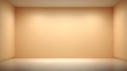 Fototapeta premium Empty Minimalist Interior Studio Room With Smooth Peach Walls And Soft Floor Lighting