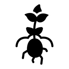 Potato plant Solid icon