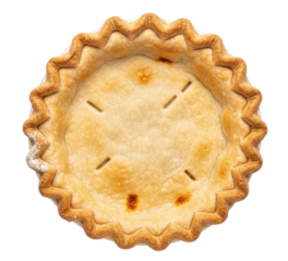 A freshly baked pie with a golden brown crust and a flaky, golden interior, set png transparent
