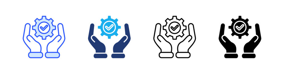 Support Service Multiple Style Icon Set Vector 