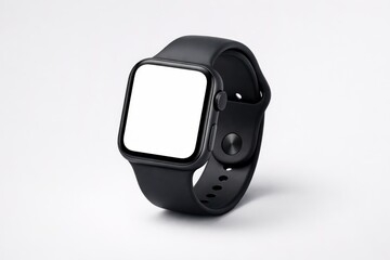 Stylish Black Smartwatch with Blank Screen for Customization and Advertising Purposes