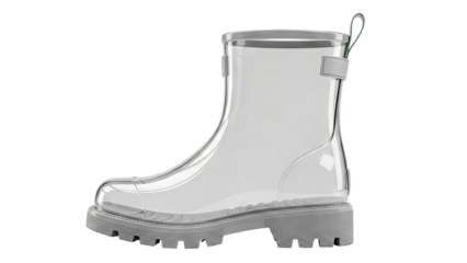 Transparent Rain Boot with Chunky Sole