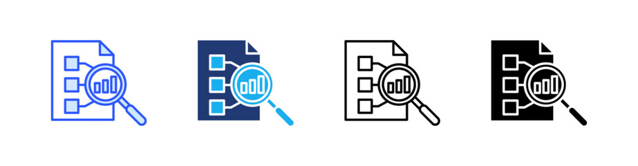 Insights Multiple Style Icon Set Vector 