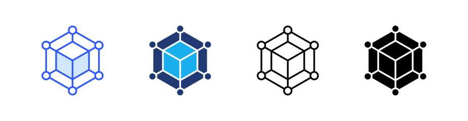 Modeling Multiple Style Icon Set Vector 