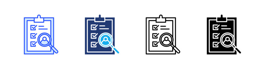 Requirements Multiple Style Icon Set Vector 