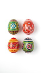 Colorful decorated easter eggs