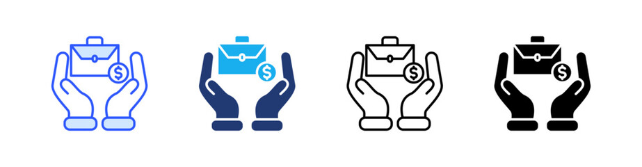 Business Multiple Style Icon Set Vector 