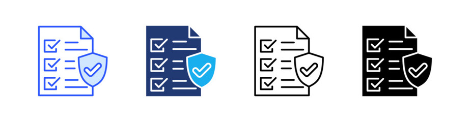 Principle Multiple Style Icon Set Vector 