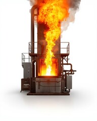 Industrial furnace in operation