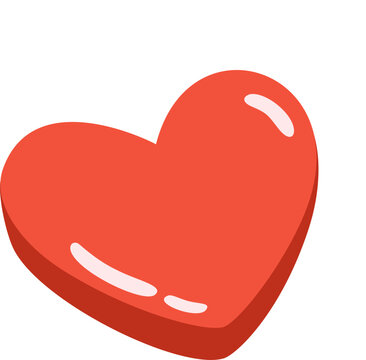 Red Heart Icon Illustration 