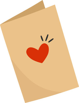 Greeting Card With Heart Illustration 