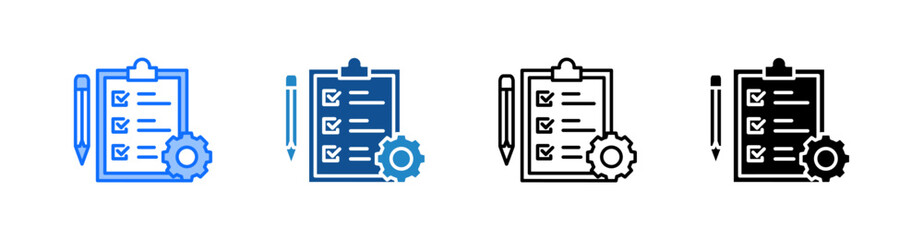 Obraz premium Project Multiple Style Icon Set 