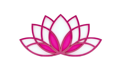 Fototapeta premium Pink Lotus Flower Illustration