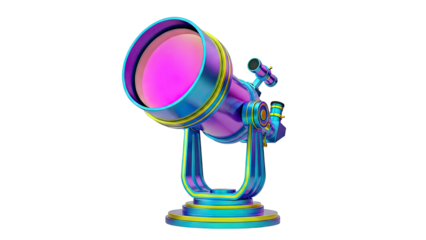 Iridescent Futuristic Telescope