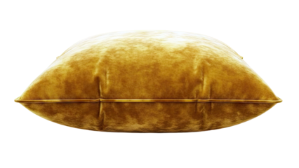 Gold Velvet Pillow with Piping