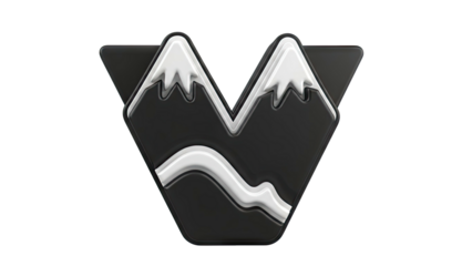 Stylized mountain peaks logo