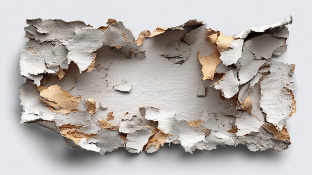 A close-up shot of peeling paint on a wall, revealing the layers beneath