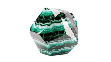 Polished Malachite Crystal with Rough Texture