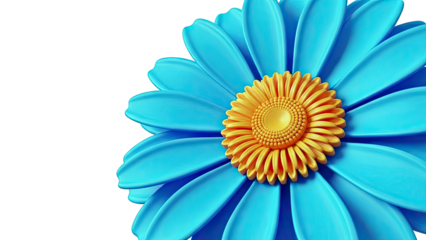 Vibrant Blue Flower with Orange Center