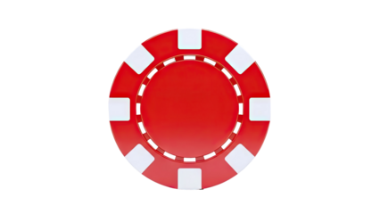 Red and White Casino Chip