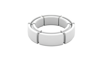 White Segmented Ring Object