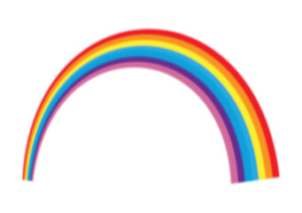 a blurry rainbow on a white background