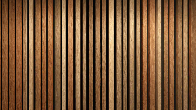 A detailed image of a wooden wall. The vertical lines add depth and texture to the surface
