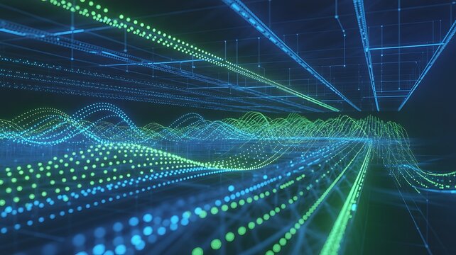 abstract blue background with lines - Powered by Adobe