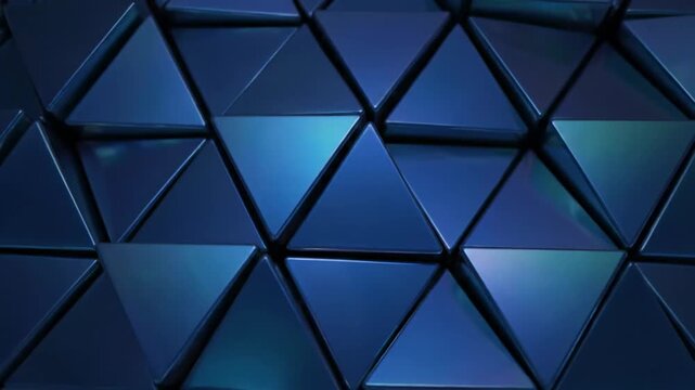 Blue Triangular Mosaic Pattern