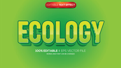 3d text effect ecology theme